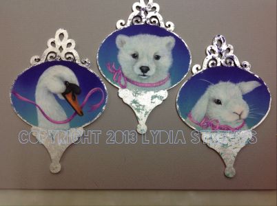 Winter White Christmas Ornaments Acrylic e-Packet